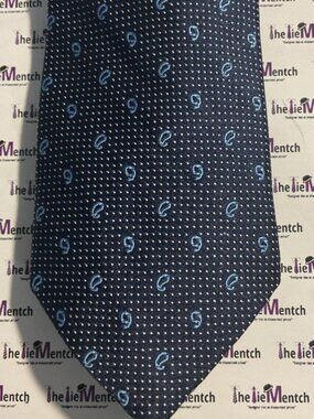 EXPRESS Silk Navy Paisley Adjustable Tie 2.75”